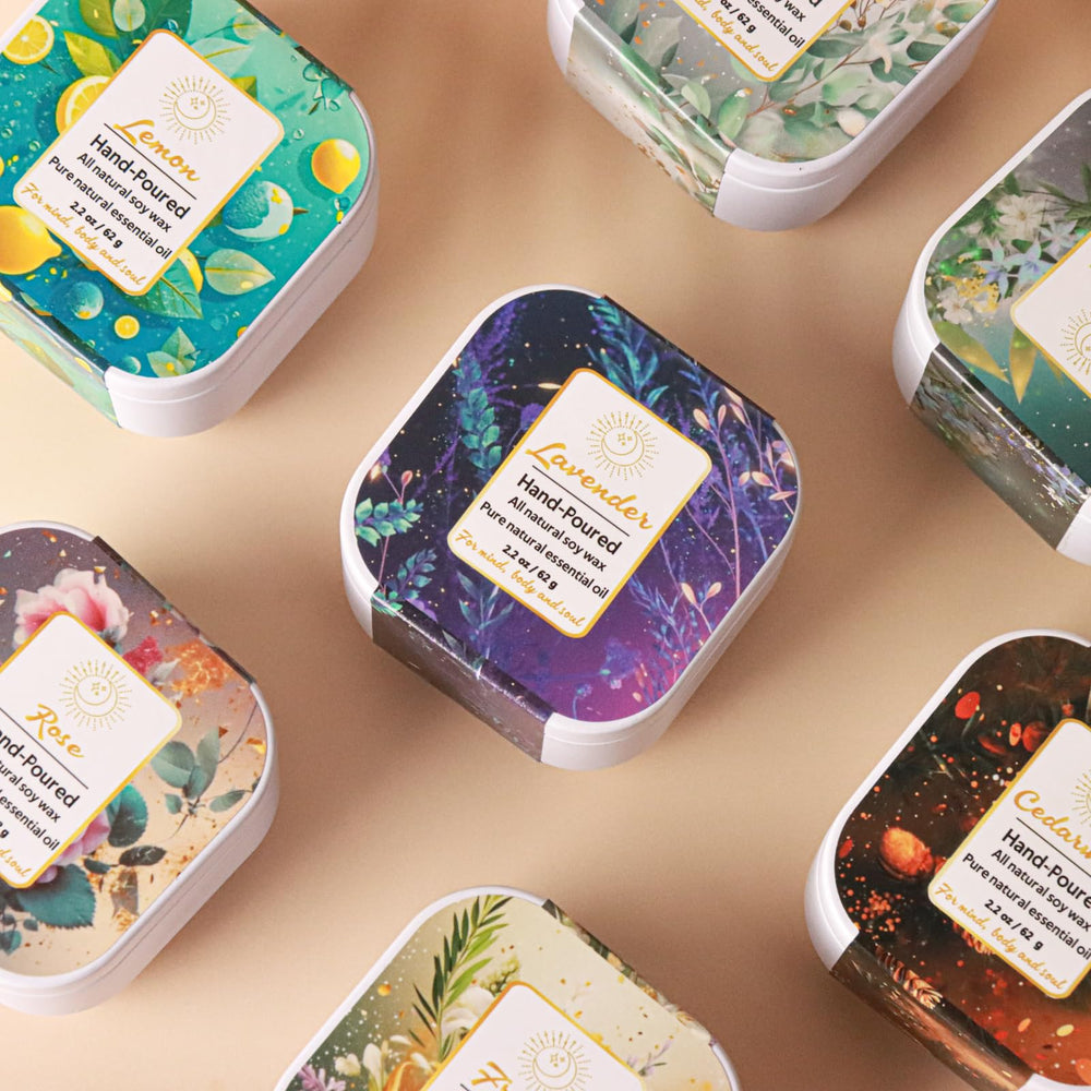 Rose square candle 2.2 oz – romantic garden scent