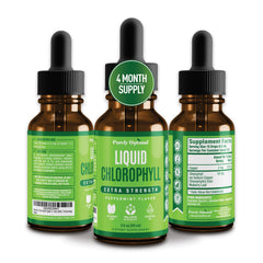Premium chlorophyll liquid drops bottle