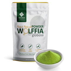 Front view of Premium Dried Wolffia Globosa 60g package