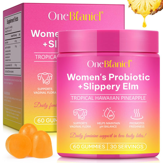 Premium Feminine Balance Gummies bottle with 60-count package