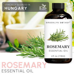 Premium grade rosemary essential oil label