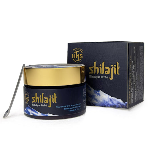 Premium Himalayan Shilajit Resin 30g jar – front view