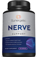 Premium Nerve Support Supplement hero image featuring ALA 600 mg, ALC and Benfotiamine