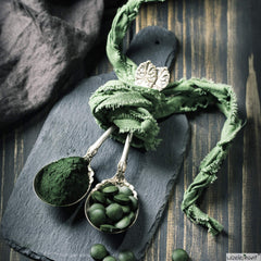 Non-GMO and gluten-free spirulina chlorella tablets