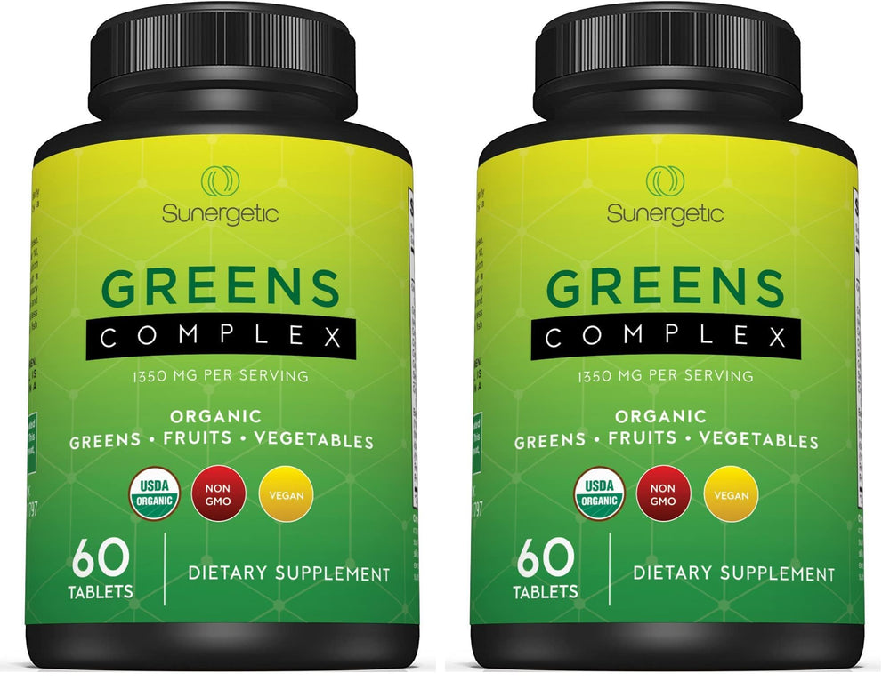 Premium USDA Organic Greens Tablets Pack 2 – front view
