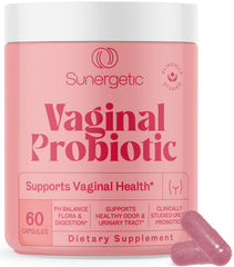 Premium Vaginal Probiotics bottle label – 60 capsules