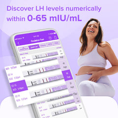 Premom app screenshot displaying ovulation chart and LH levels