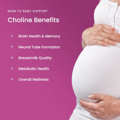 Choline L+Bitartrate capsules arranged on white background