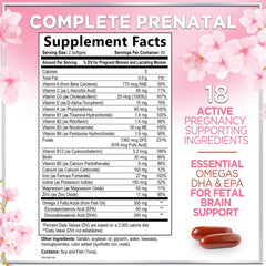 Brain development and iron-support prenatal vitamins with DHA