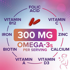 Softgel capsules and bottle on a white background