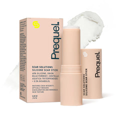 Prequel Skin Scar Solutions stick-application demonstrates precise, targeted scar support for small areas.