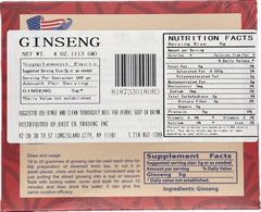 President Brand American Ginseng Slice 4oz Medium - product and box