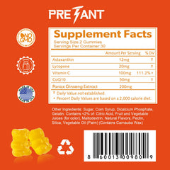30-serving vegan bottle of PRETANT Prostate Health Gummies
