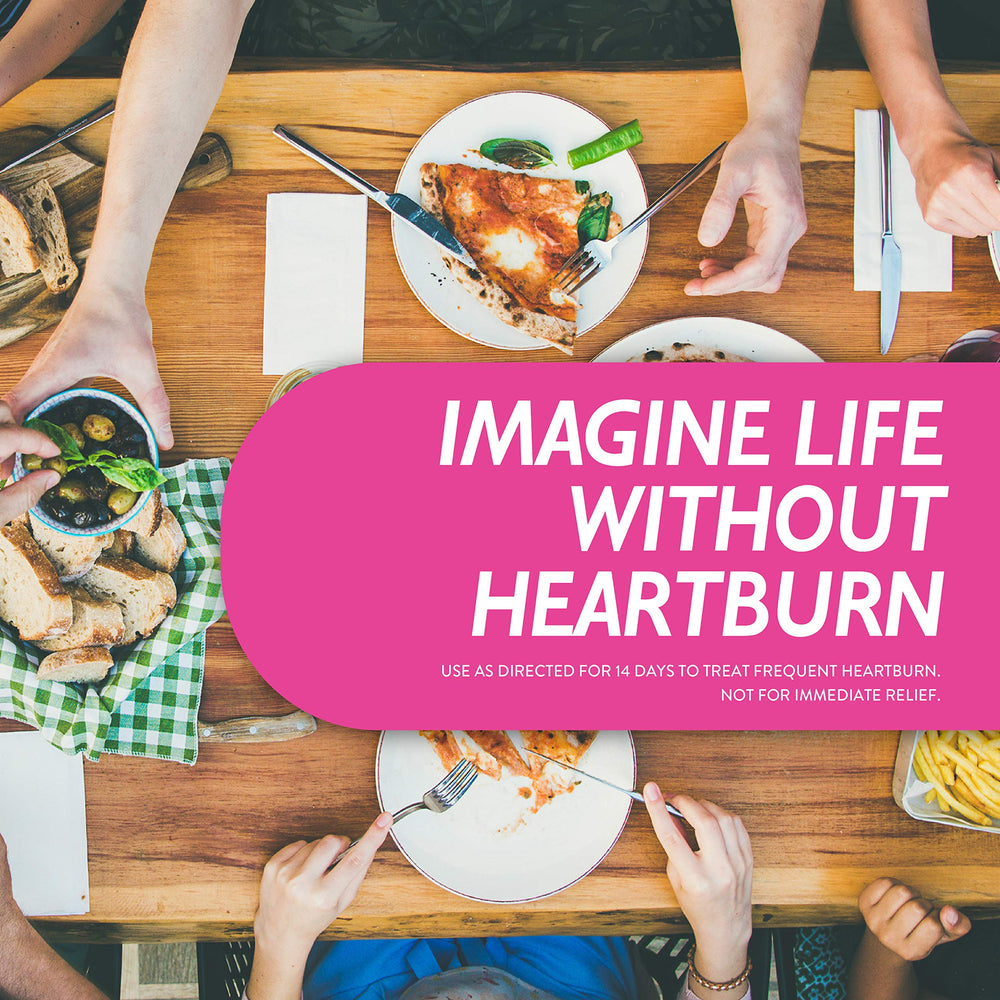 Prevacid 24HR patient holding pill implies convenient daily dosing.