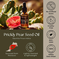 Prickly pear seed oil blending with essential oils