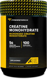 Front view of Primaforce Micronized Creatine Monohydrate Powder 500 g bottle