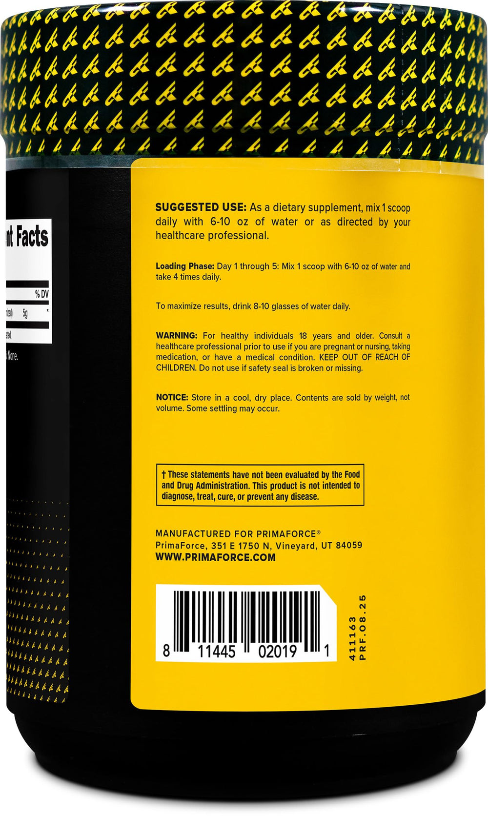 Convenient serving scoop included with Primaforce creatine powder
