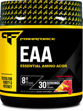 PrimaForce EAA Powder Fruit Punch flavor bottle and label