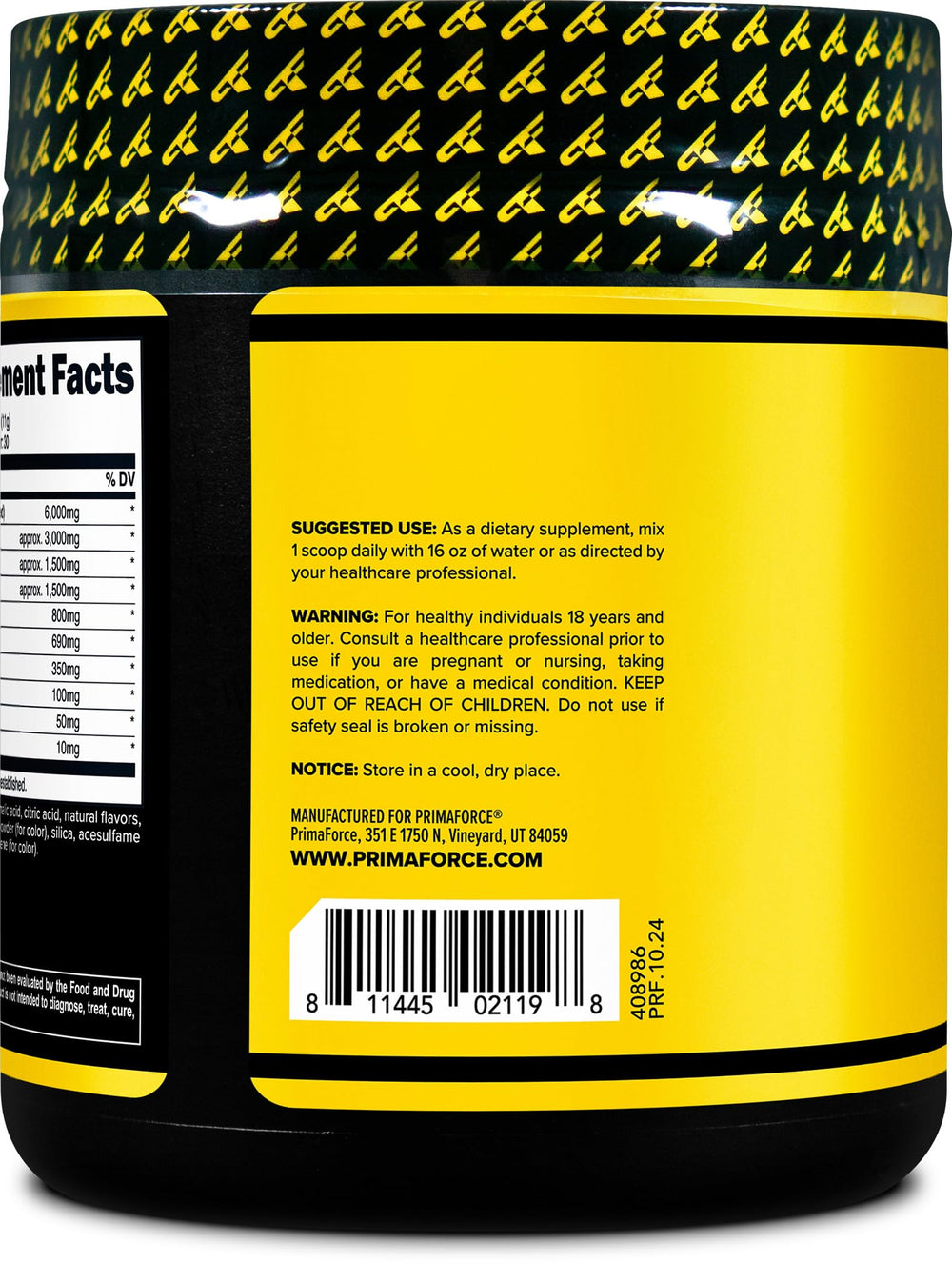 Tropical Punch flavor scoop with PrimaForce EAA Powder