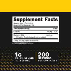 Close-up of Primaforce HMB powder with scoop