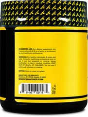 L-Arginine Complex powder label showing ingredients and supplement facts