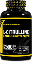 Front view of Primaforce L-Citrulline 2500mg 240-tablet bottle