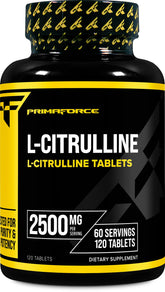Primaforce L-Citrulline bottle label showing 2500mg per serving