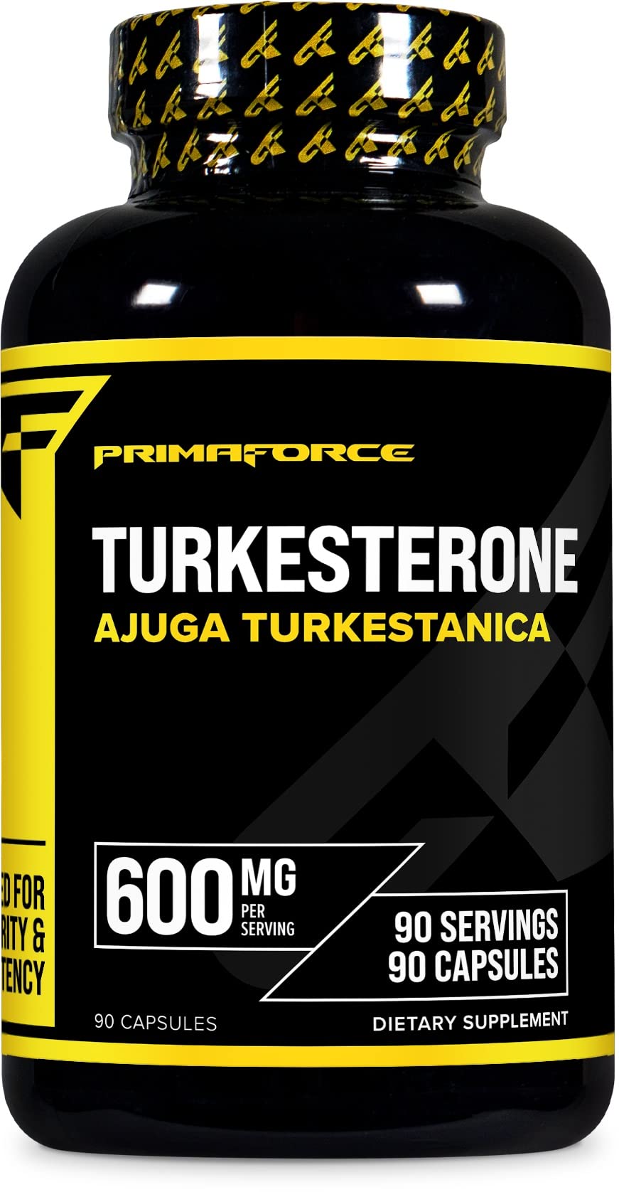 Hero image: Primaforce Turkesterone 600mg, 90 capsules bottle