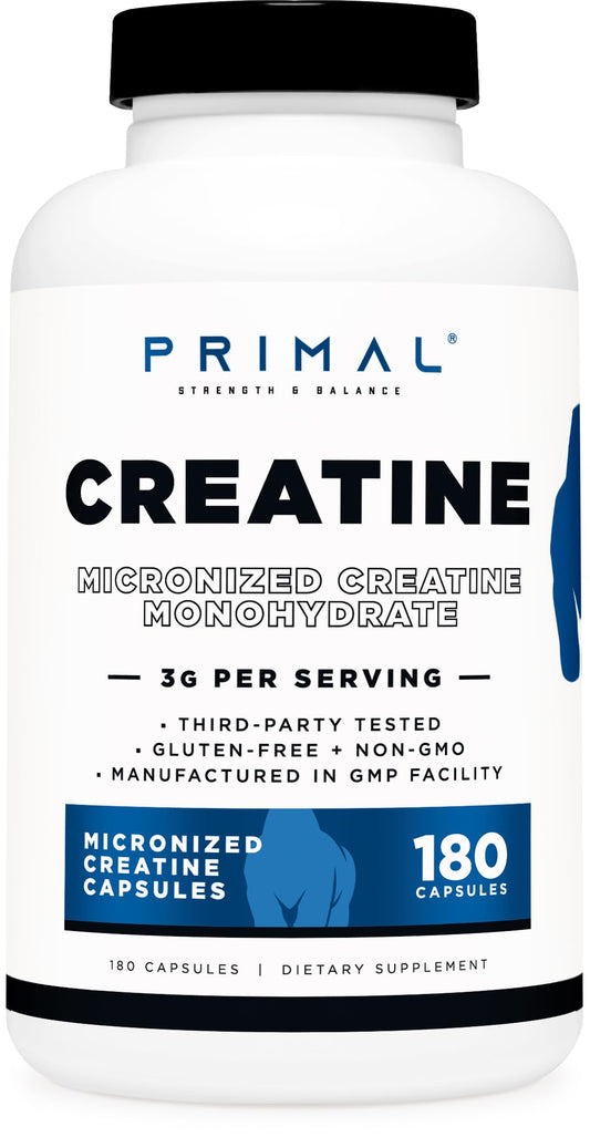 Primal Creatine Monohydrate bottle - front view
