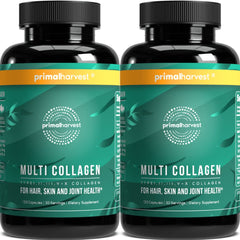 Primal Harvest balance bottle pour for easy daily collagen dosing and routine wellness.