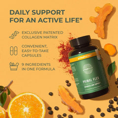 Turmeric root and hyaluronic acid imagery representing ingredients