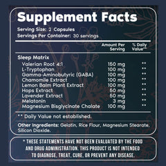Primal Sleep 2-pack bottle side view showing dosage and label details.