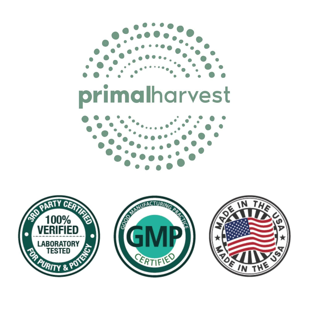 90-count bottle packaging of Primal Harvest Total Male+ Multivitamin