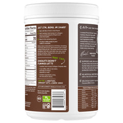 Ingredients panel showing coconut milk powder and cocoa