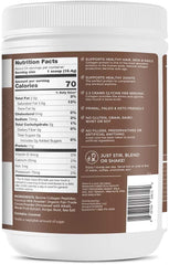 Primal Kitchen Collagen Peptide Drink Mix Chocolate Coconut 13.9 oz tub with label close-up