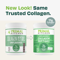 Collagen powder being added to a smoothie