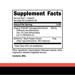 Close-up of KSM-66 Ashwagandha capsules with BioPerine