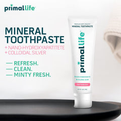 Tube with label details of Dirty Mouth toothpaste