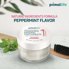 Peppermint essential oil flavoring for the toothpowder