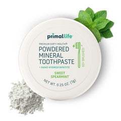 Primal Life Organics Dirty Mouth Toothpowder Sweet Spearmint 0.25 oz jar