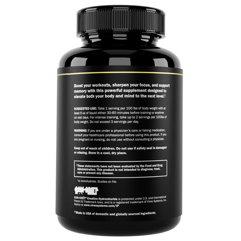 Prime Labs Creatine HCl Capsules packaging showing 60 pills
