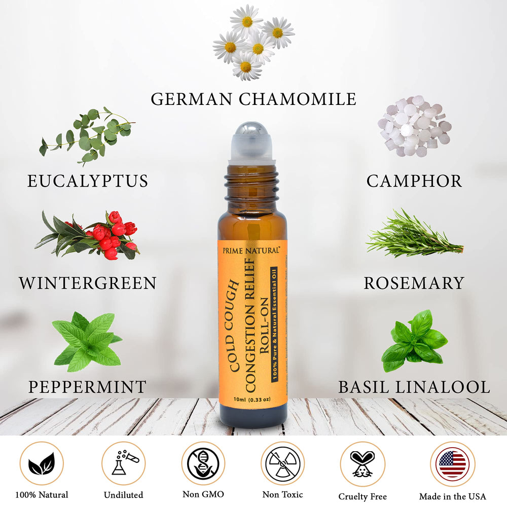 Ingredients list for Cold Cough Congestion Relief essential oil blend