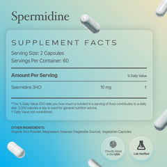Spermidine ingredients – Non-GMO and Organic where possible