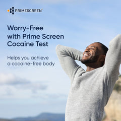 Technical overview of Prime Screen Cocaine Urine Test Card dimensions and usage