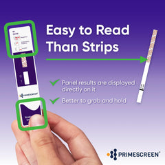 Test result window illustration for Prime Screen Cocaine Urine Test Card
