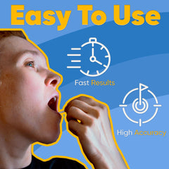 Usage: dipping test pad into saliva sample on the strip