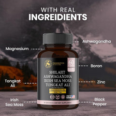 Shilajit with Black Pepper Extract in supplement
