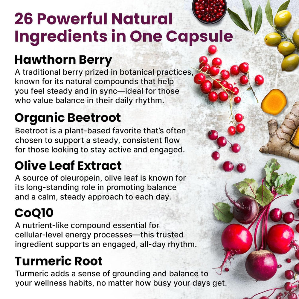 PrimeMD 26in1 ingredients chart shows CoQ10 and beet root
