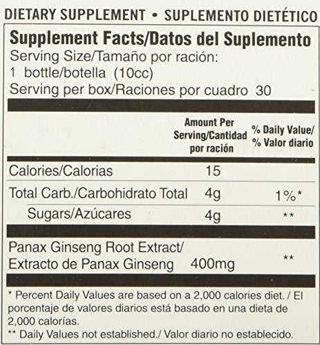 Packaging details showing 30X10 CC vials for Prince of Peace ginseng