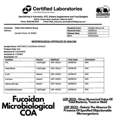 Visual of brown seaweed Fucoidan extract